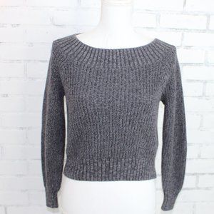 Hollister Cropped Grey Sweater // Fall Sweater